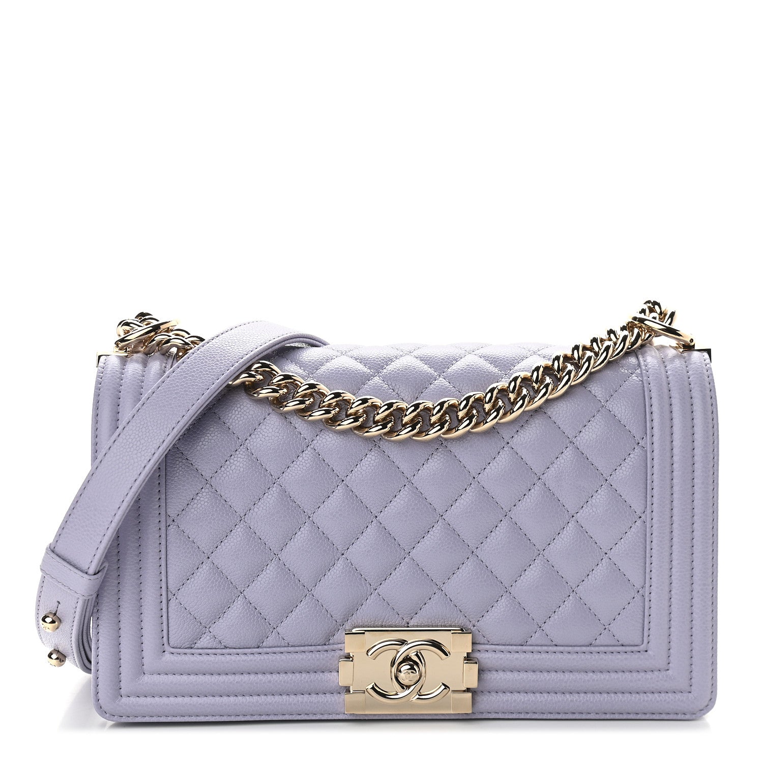 Chanel Caviar Quilted Medium Boy Flap Light Purple 1 of 9