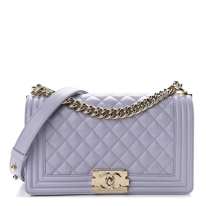 Chanel Caviar Quilted Medium Boy Flap Light Purple 1 of 9