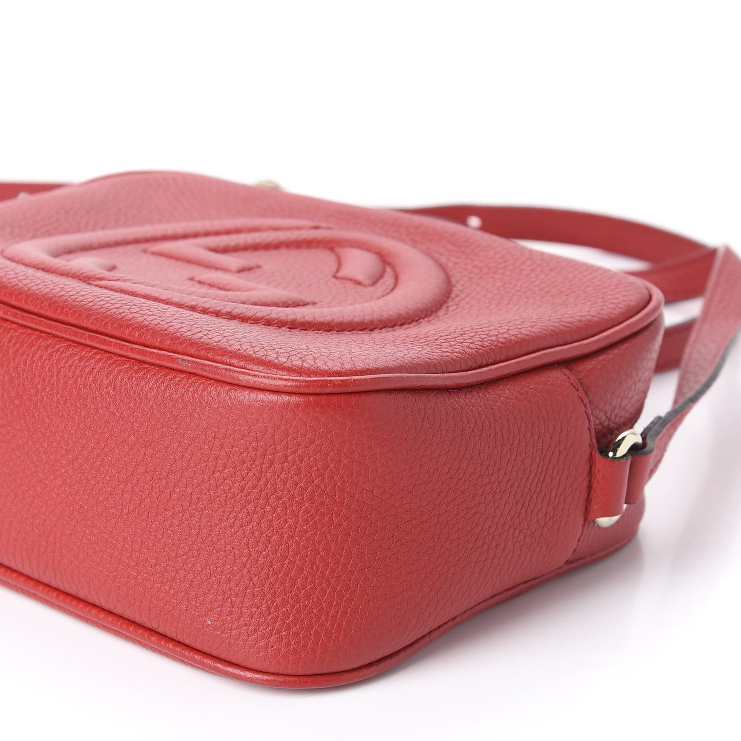 Pebbled Calfskin Small Soho Disco Bag Tabasco Red