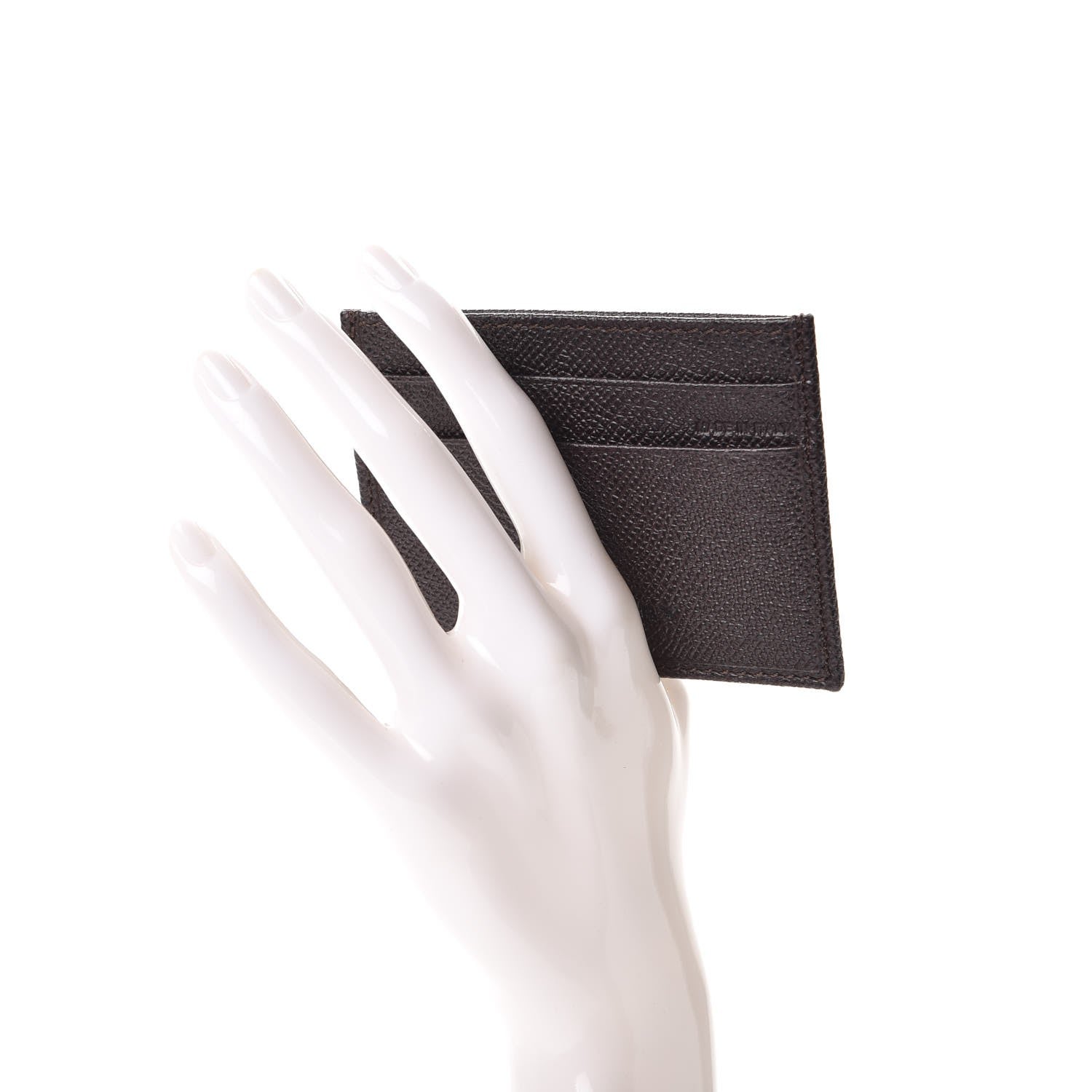 Burberry Grained Calfskin Credit Card Case Ebony 2 of 7