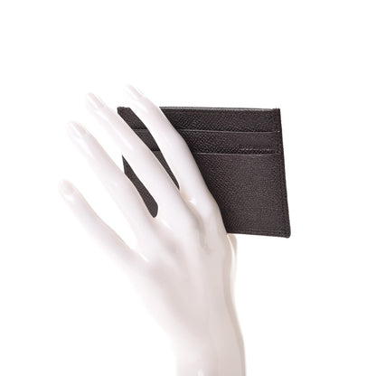 Burberry Grained Calfskin Credit Card Case Ebony 2 of 7