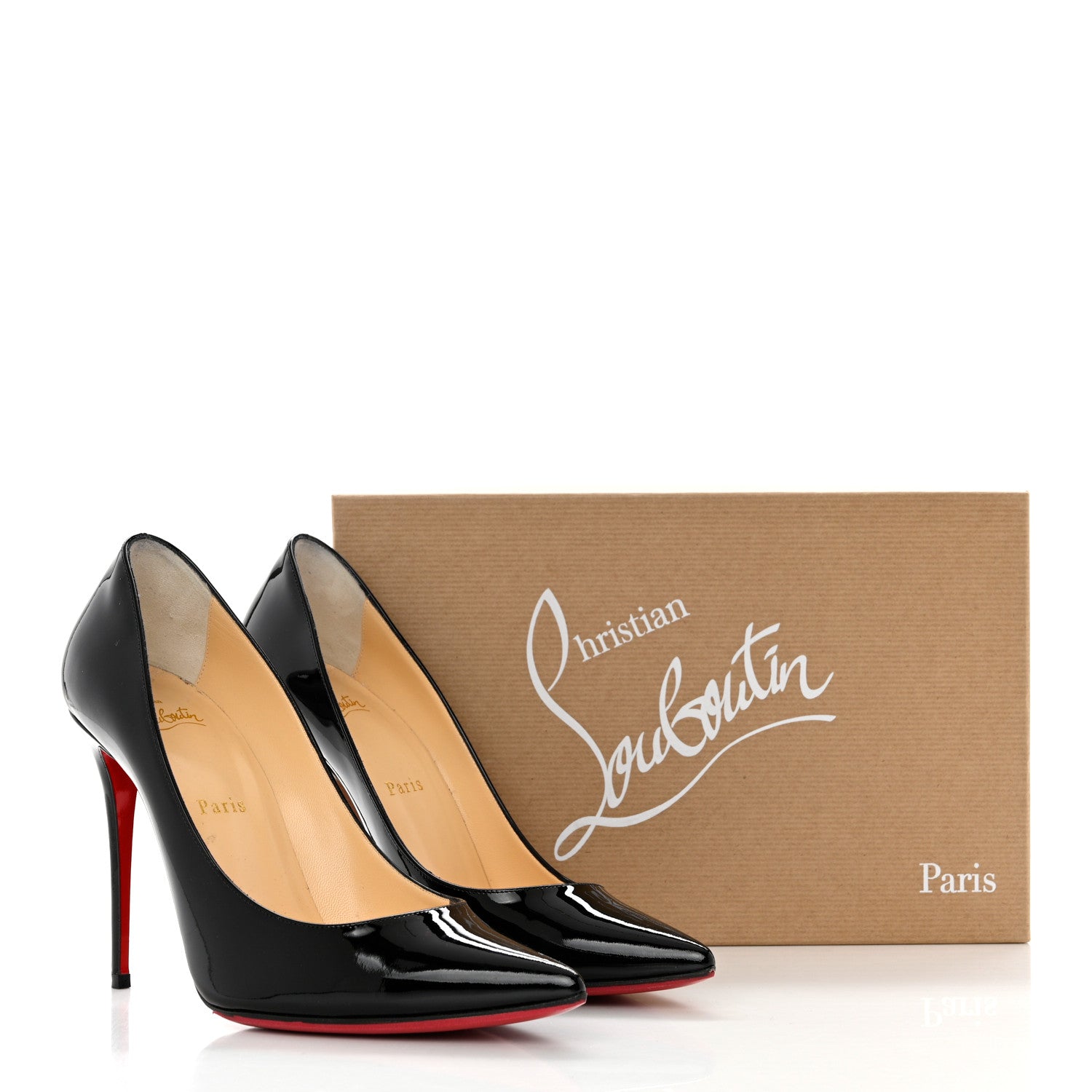 Christian Louboutin Patent Kate 100 Pumps 39 Black 8 of 8