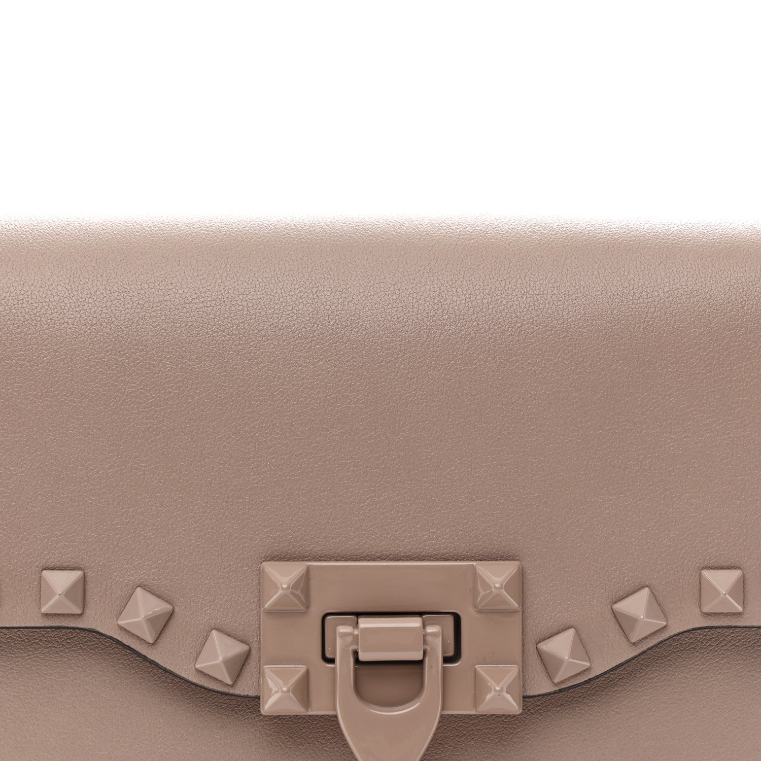 Valentino Garavani Vitello Monochrome Medium Rockstud Flip Lock Crossbody Bag Poudre 8 of 10