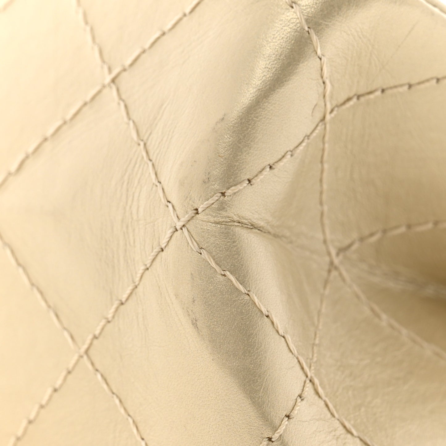 Metallic Aged Calfskin Quilted 2.55 Reissue 226 Flap Pale Gold