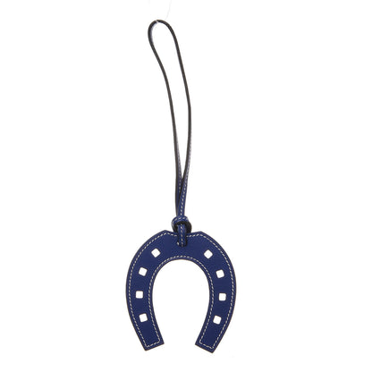 Hermes Swift Paddock Horseshoe Bag Charm Bleu Electrique 1 of 4