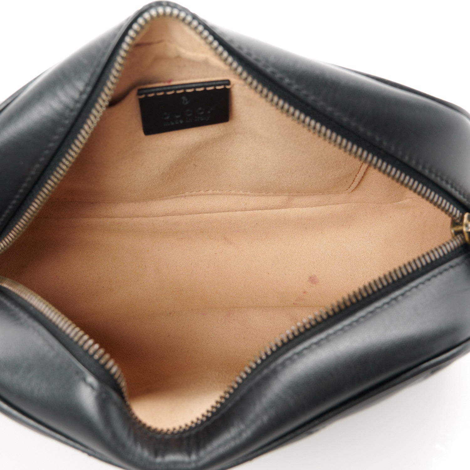 Gucci Calfskin Matelasse Small GG Marmont Chain Shoulder Bag Black 5 of 12