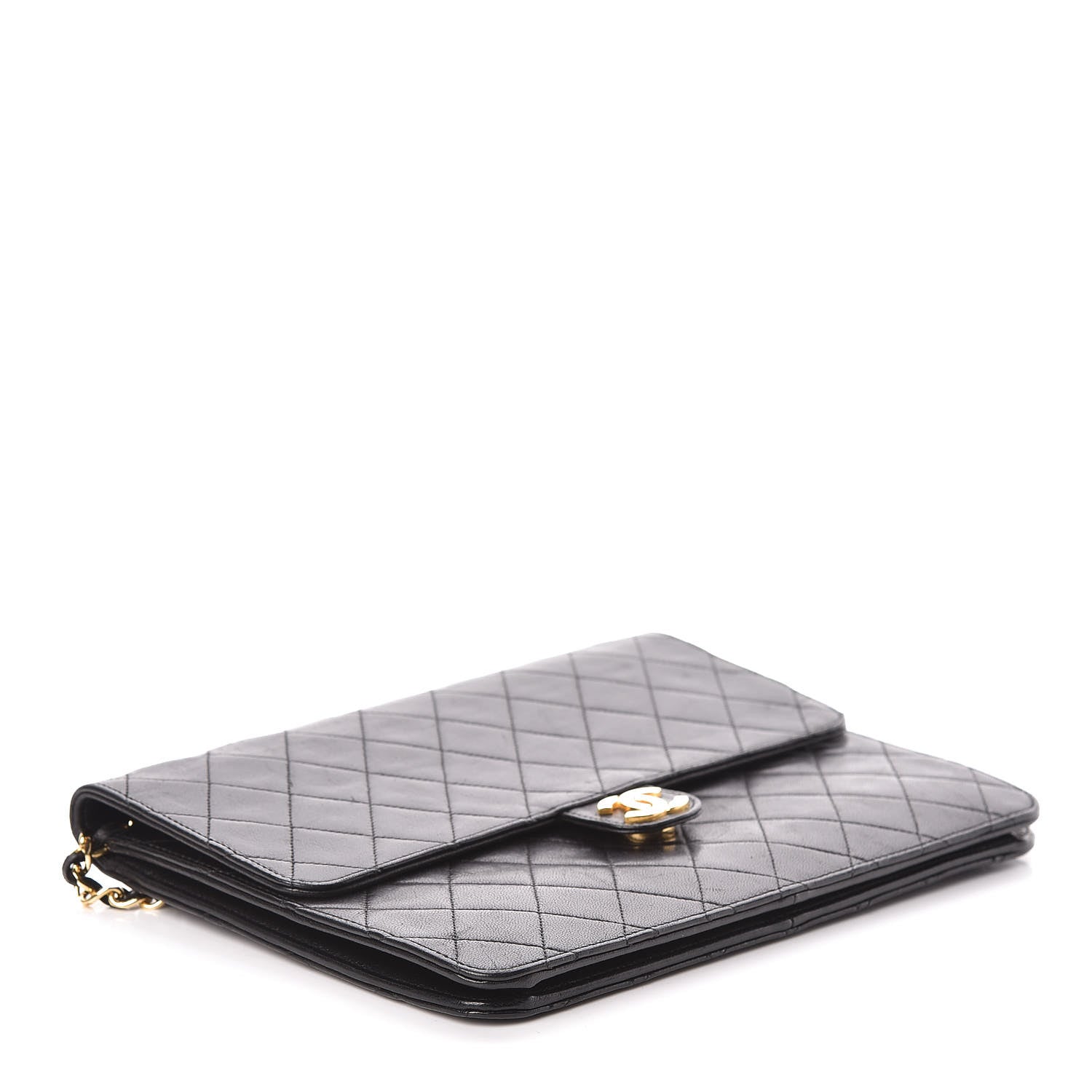 Chanel Lambskin Quilted Medium Single Flap Black 4 of 12