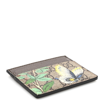 Gucci GG Supreme Monogram Tian Card Holder Beige Multicolor New Acero 4 of 9