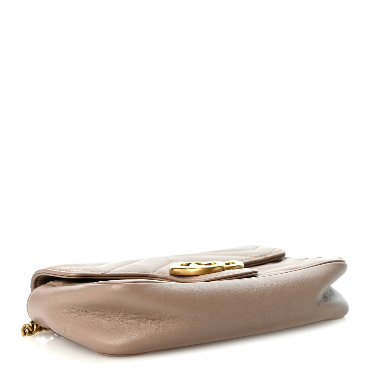 Gucci Calfskin Matelasse Super Mini GG Marmont Shoulder Bag Porcelain Rose 4 of 10
