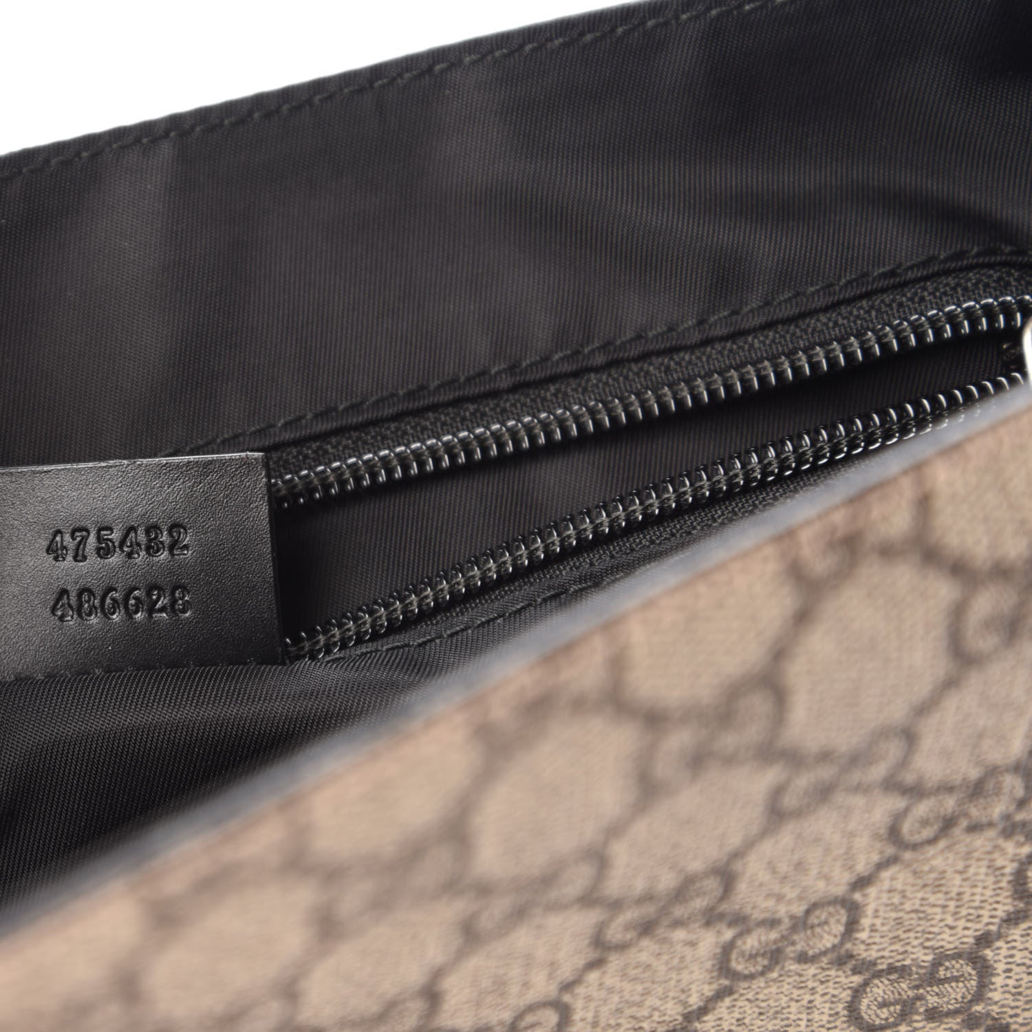 Gucci GG Supreme Monogram Web Flap Messenger Bag Black 9 of 10