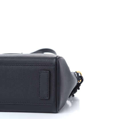 Versace Grained Calfskin Small La Medusa Top Handle Bag Black Lilac 8 of 9