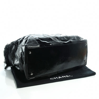 Chanel Patent Patchwork Brooklyn Hobo Black 4 of 7