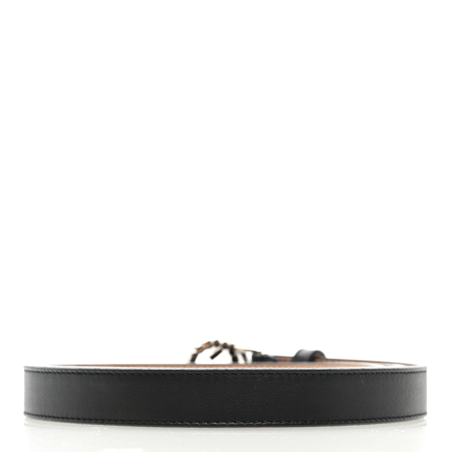Calfskin Crystal Interlocking G Belt 95 38 Black