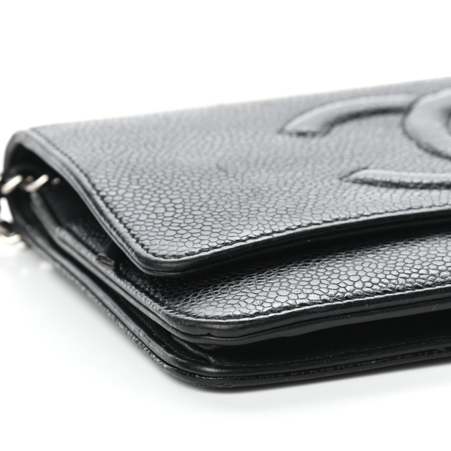 Chanel Caviar Timeless CC Wallet On Chain WOC Black 6 of 10