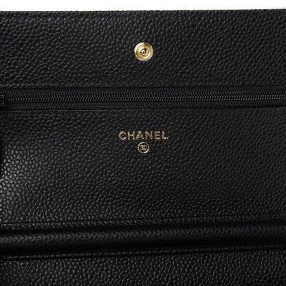 Chanel Caviar Quilted Wallet On Chain WOC Black 6 of 12