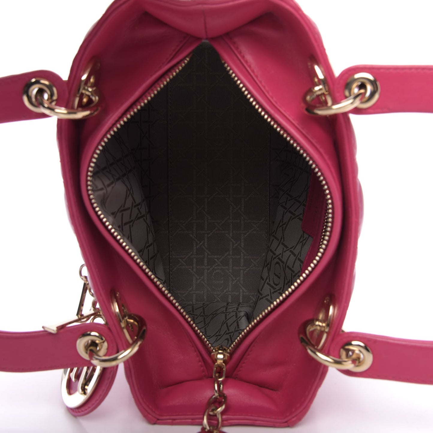 Lambskin Cannage Medium Lady Dior Pink