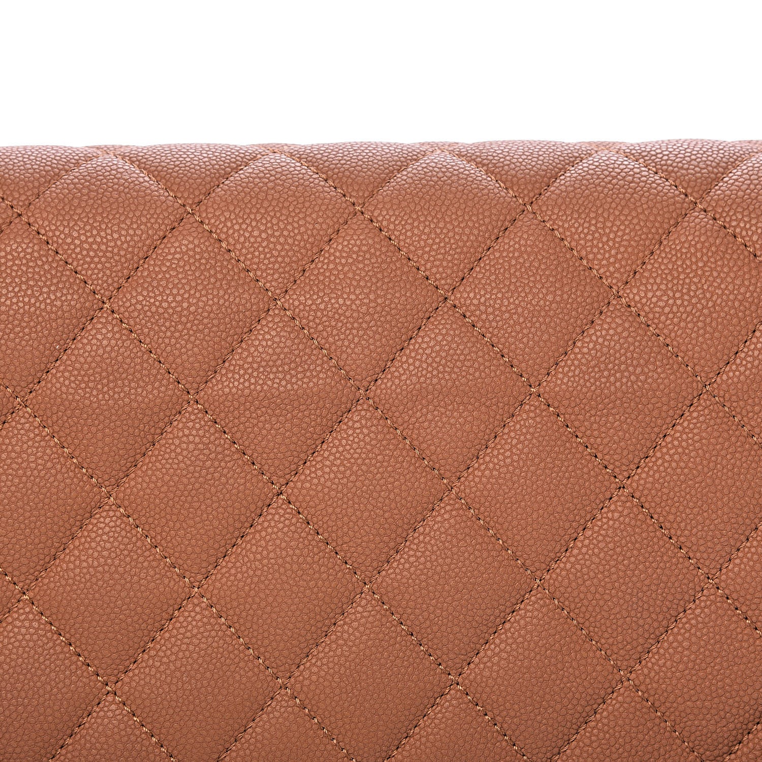 Chanel Washed Caviar Quilted Large Turn Around Ligne Flap Camel 16 of 17
