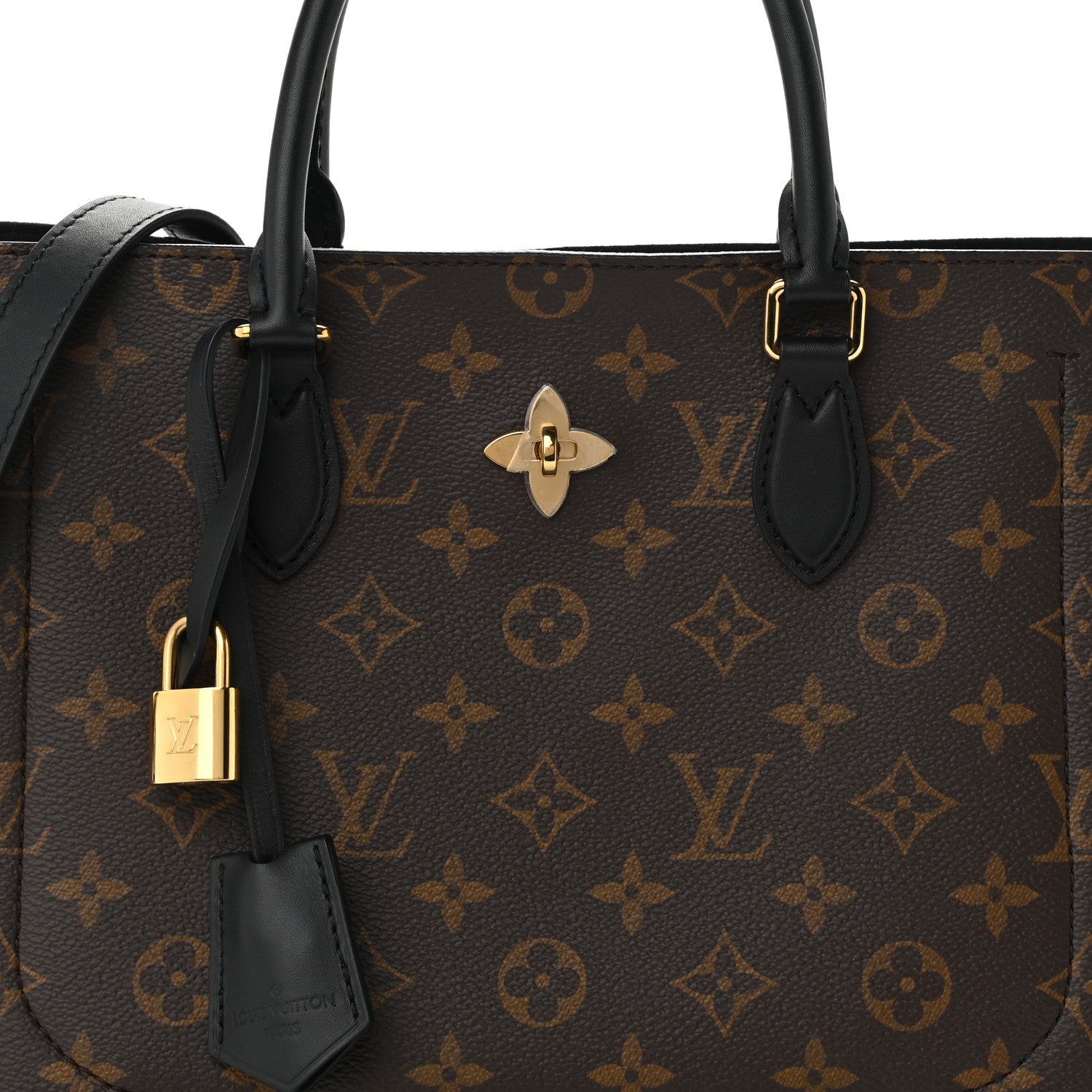 Louis Vuitton Monogram Flower Tote Black 7 of 10