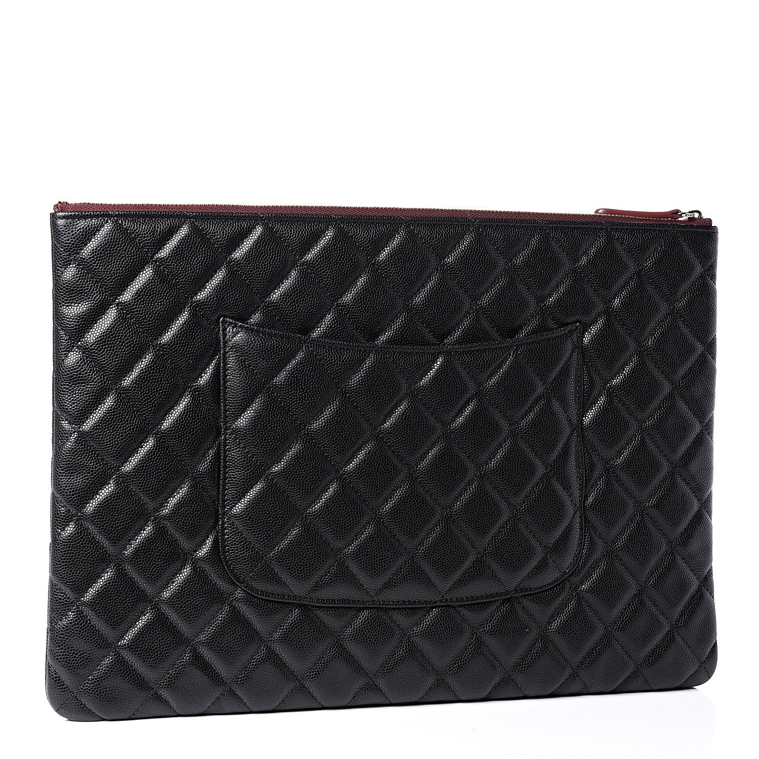 Chanel Caviar Quilted Large Cosmetic Case Black 2 of 8