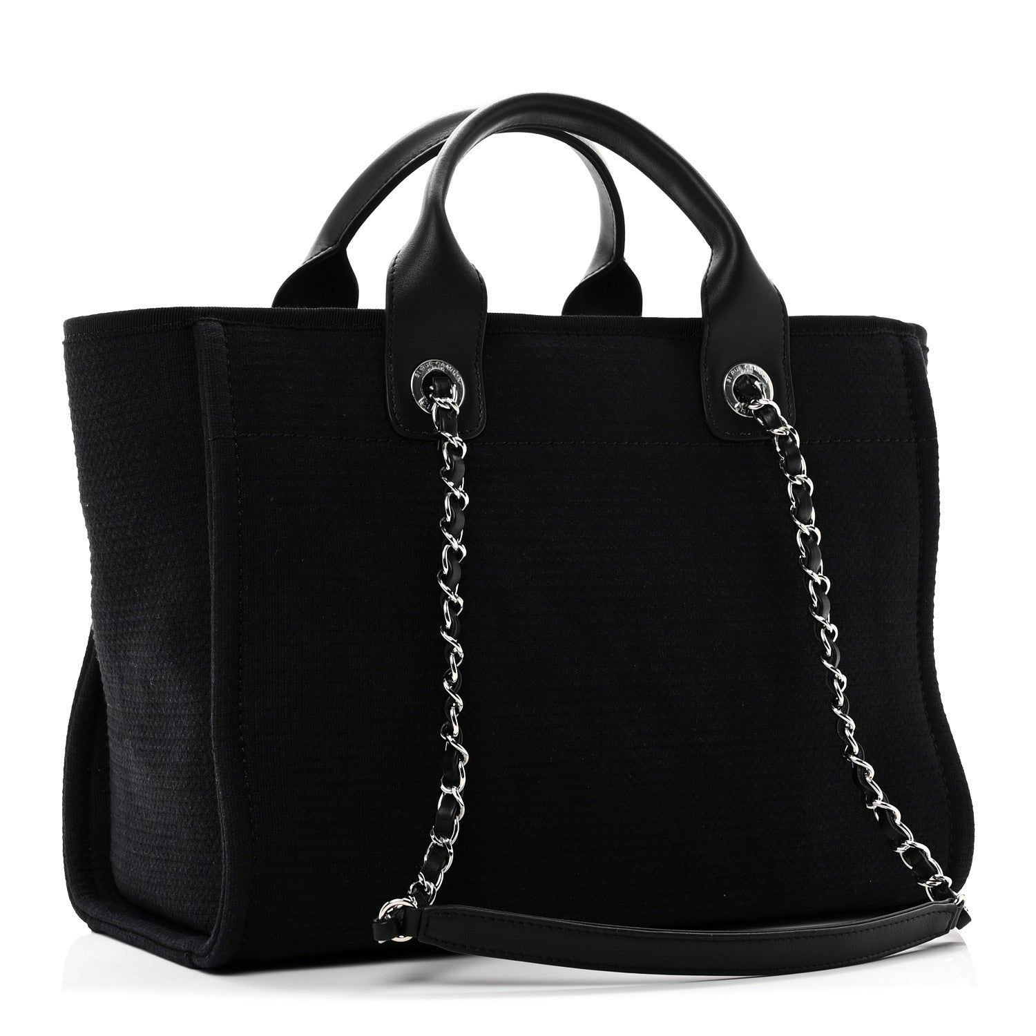 Chanel Mixed Fibers Small Deauville Tote Black 4 of 10
