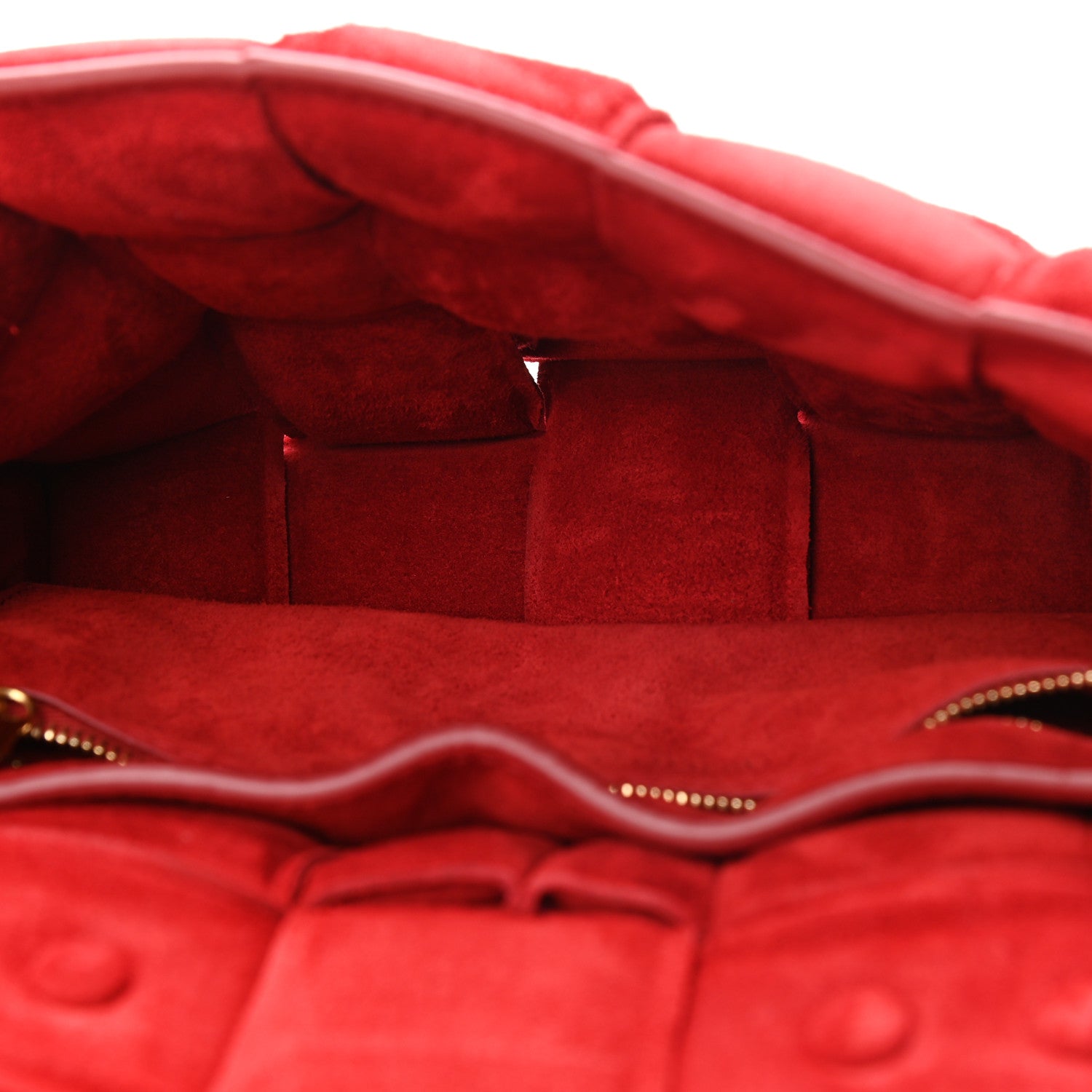 Bottega Veneta Suede Maxi Intrecciato Padded Chain Cassette Crossbody Bag Dark Red 5 of 8
