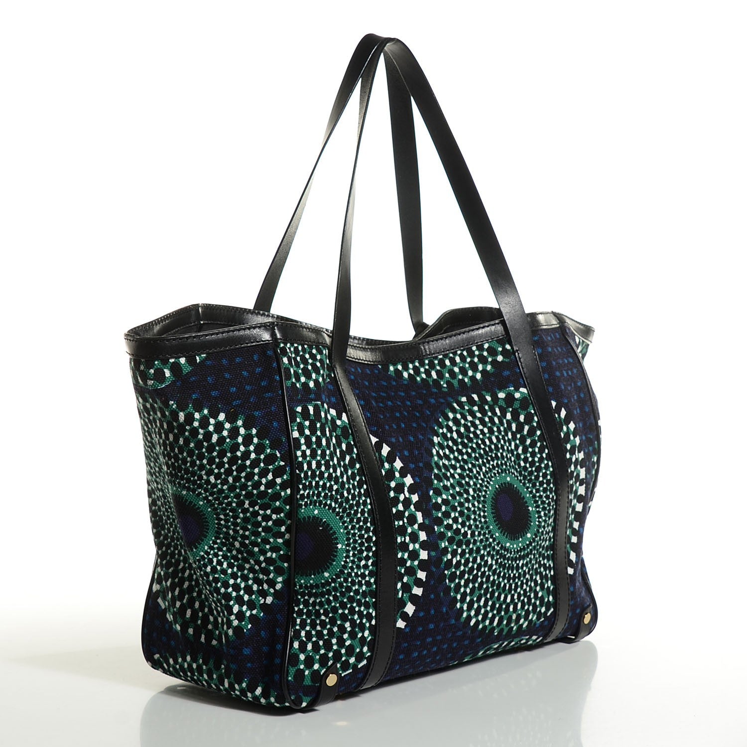 Burberry Summer Sun Canvas Medium Havenmore Tote Dark Peacock 2 of 11