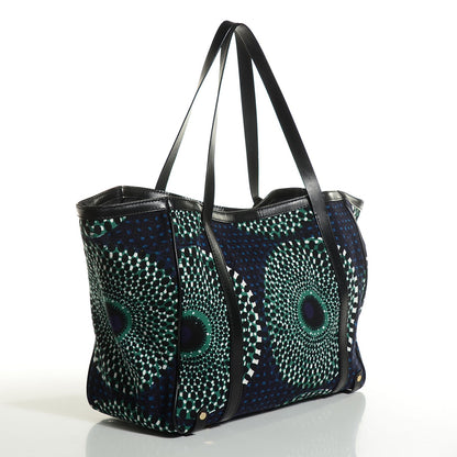 Burberry Summer Sun Canvas Medium Havenmore Tote Dark Peacock 2 of 11