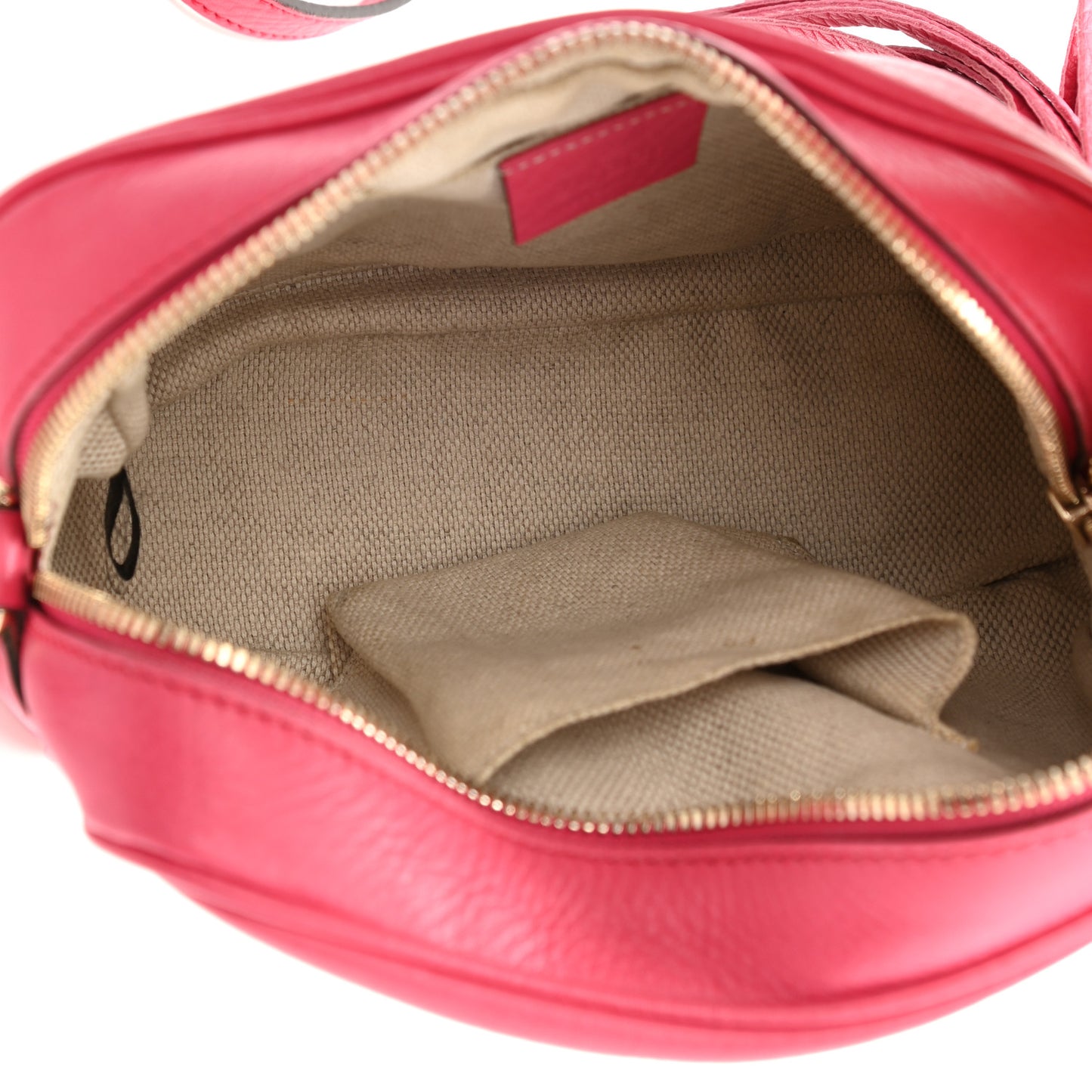 Pebbled Calfskin Small Soho Disco Bag Pink