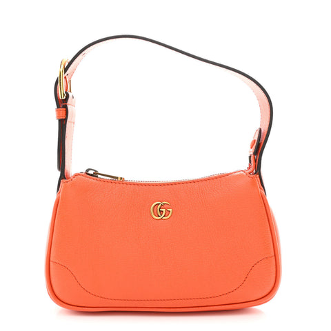 Goatskin Mini Aphrodite Shoulder Bag Orange