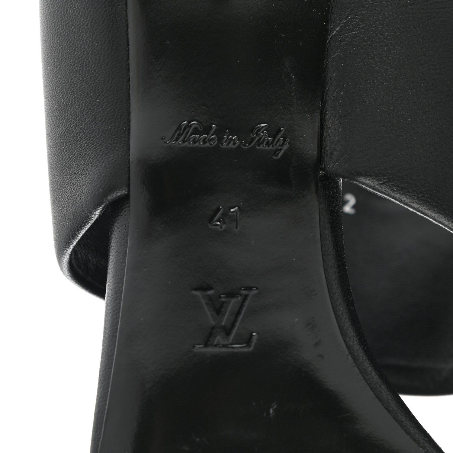 Louis Vuitton Lambskin Drapy Heel Mules 41 Black 9 of 10