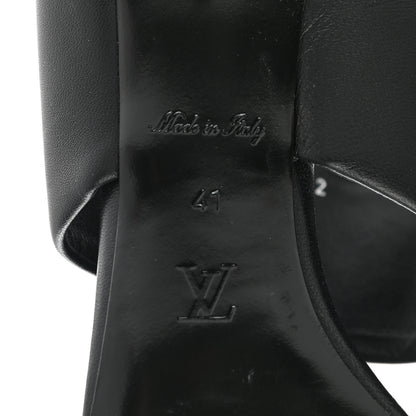 Louis Vuitton Lambskin Drapy Heel Mules 41 Black 9 of 10