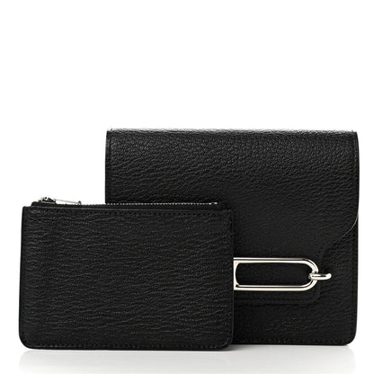 Hermes Chevre Mysore Roulis Slim Wallet Black 1 of 8