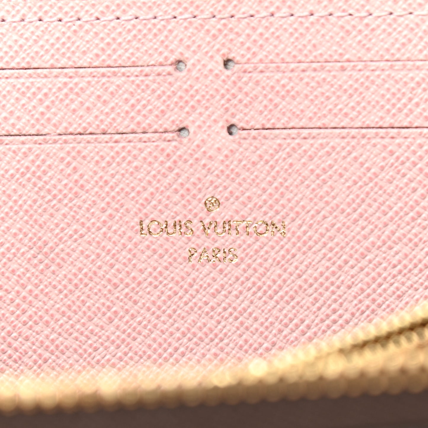 Damier Ebene Clemence Wallet Rose Ballerine