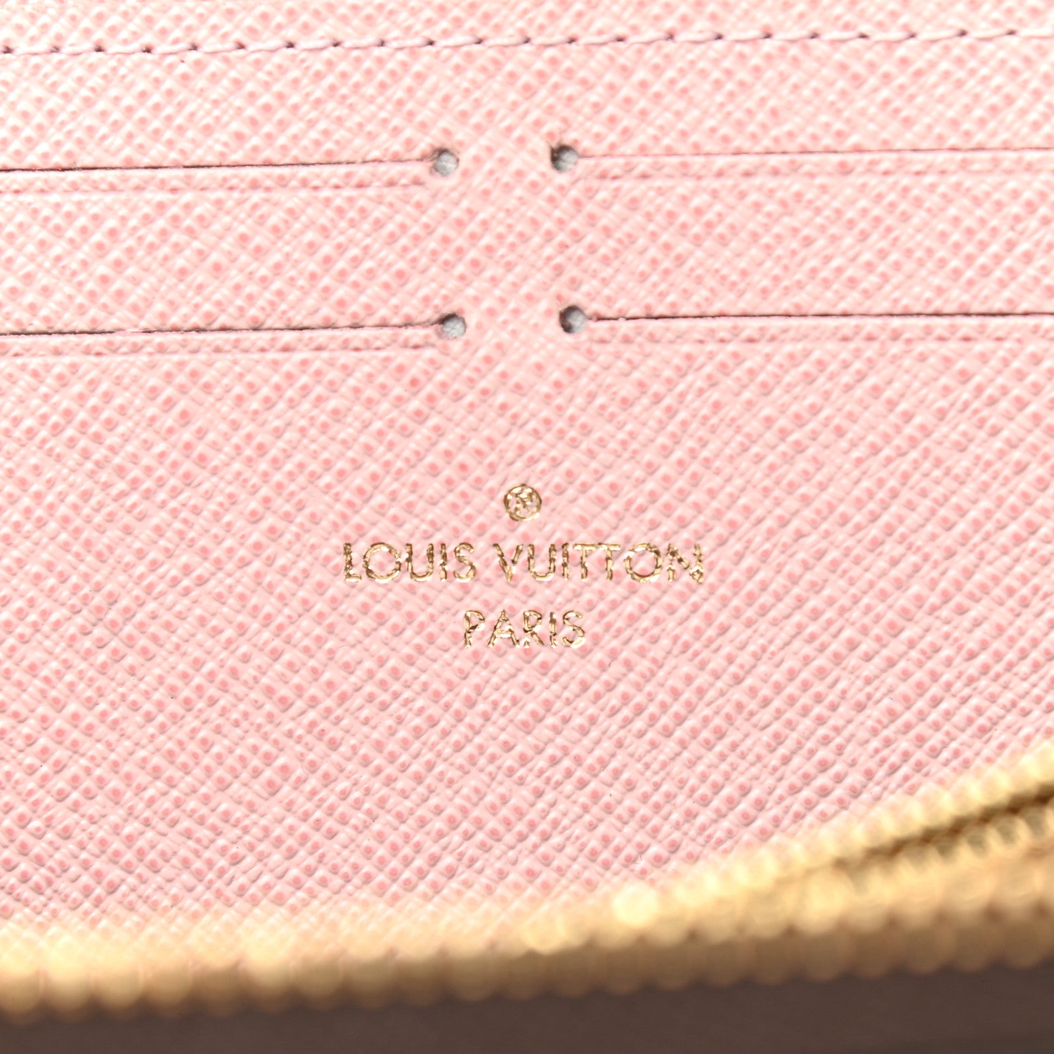 Louis Vuitton Damier Ebene Clemence Wallet Rose Ballerine 6 of 8