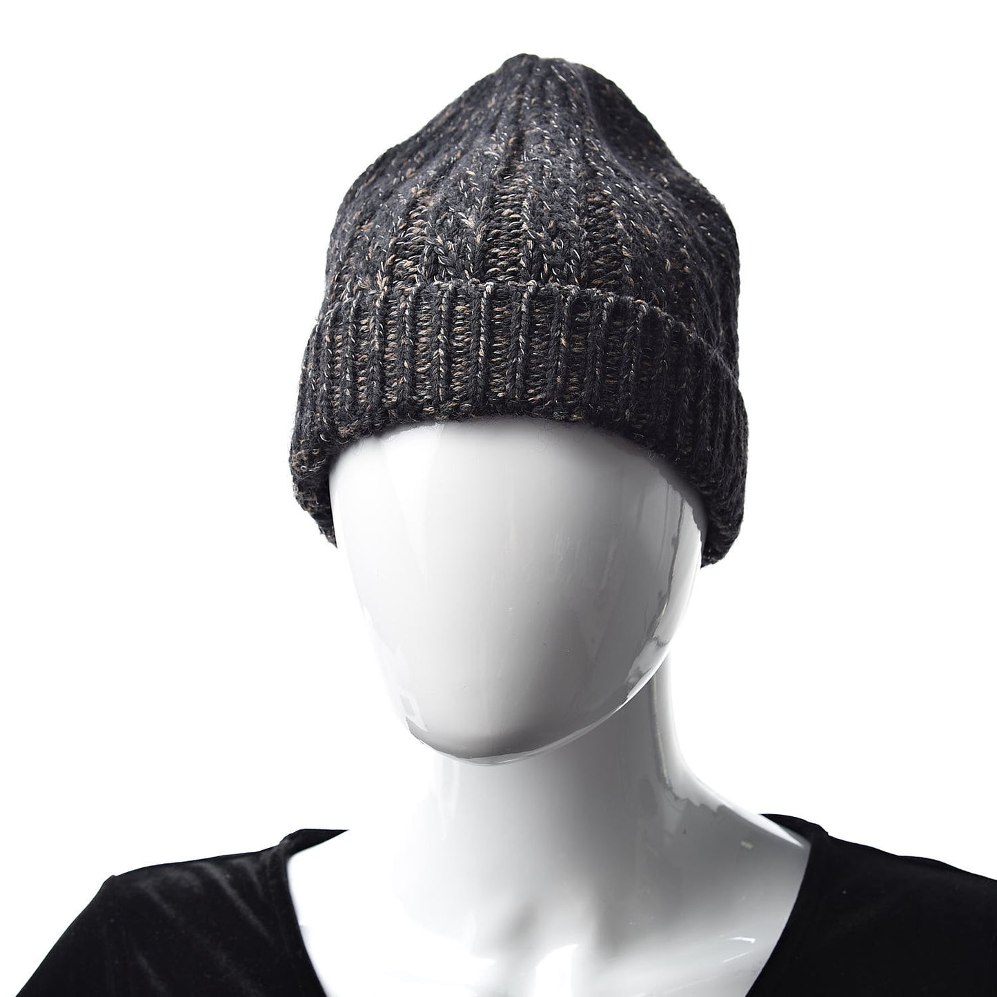 Cashmere Blend CC Beanie Hat Black Multicolor