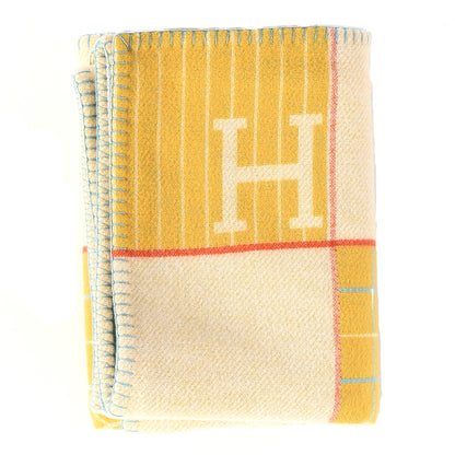 Hermes Wool Cashmere Avalon Passe-Passe Blanket Miel 1 of 6
