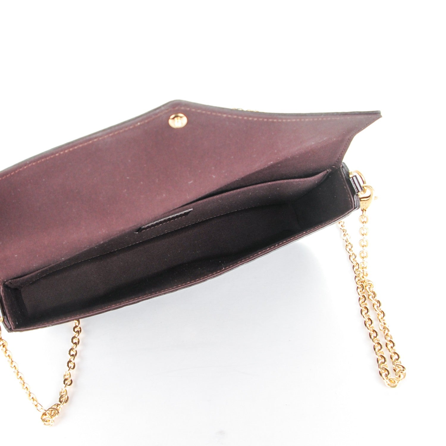 Louis Vuitton Vernis Pochette Felicie Chain Wallet Amarante 6 of 10