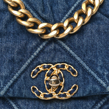 Chanel Denim Quilted Medium Chanel 19 Flap Blue 8 of 10