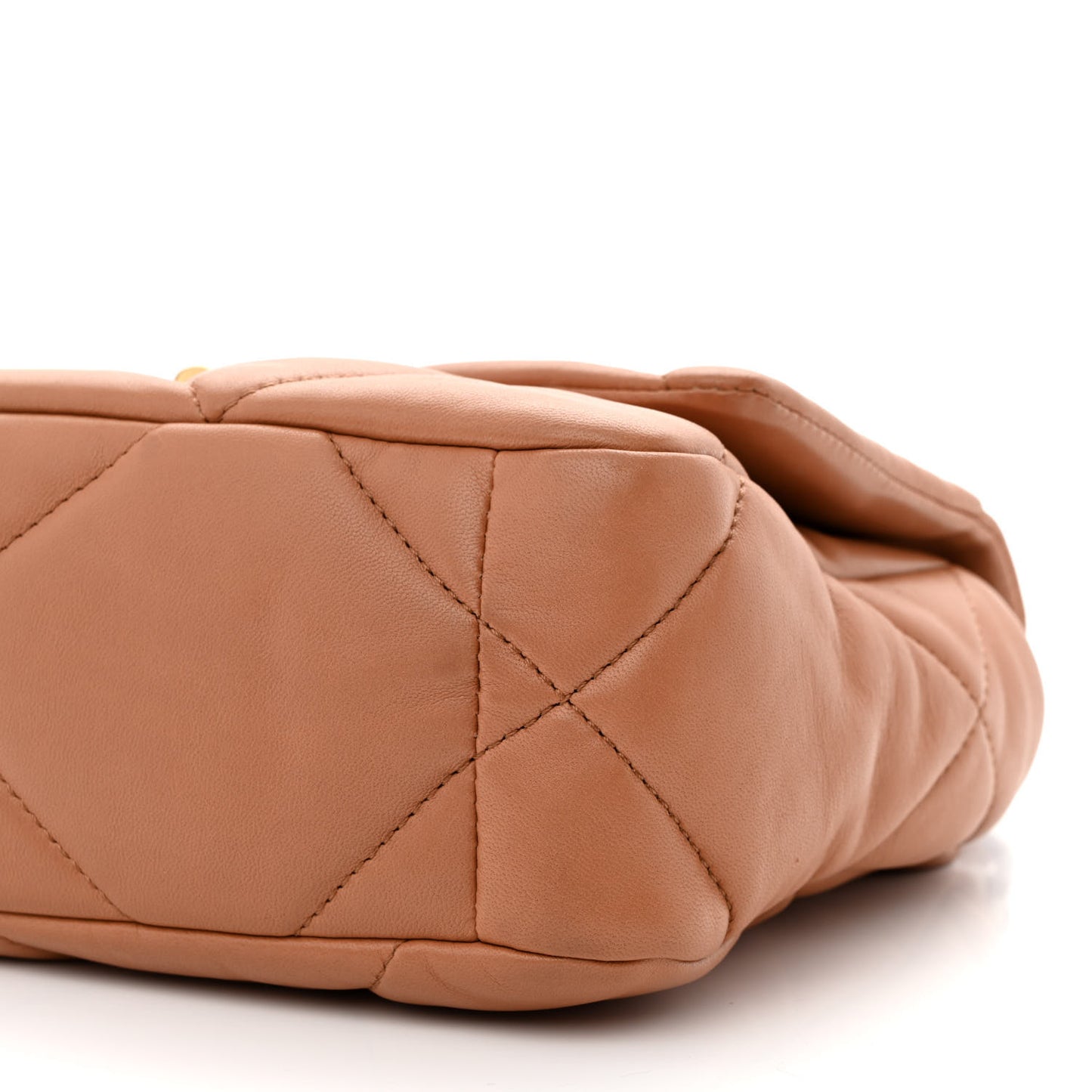 Lambskin Quilted Medium Chanel 19 Flap Brown