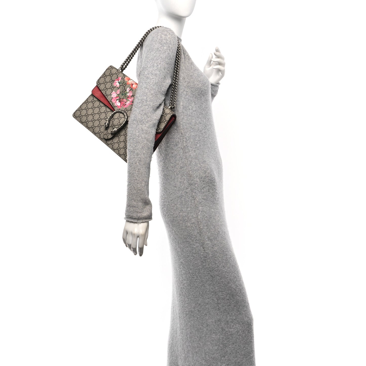 GG Supreme Monogram Blooms Medium Dionysus Shoulder Bag Beige Multicolor Dry Rose