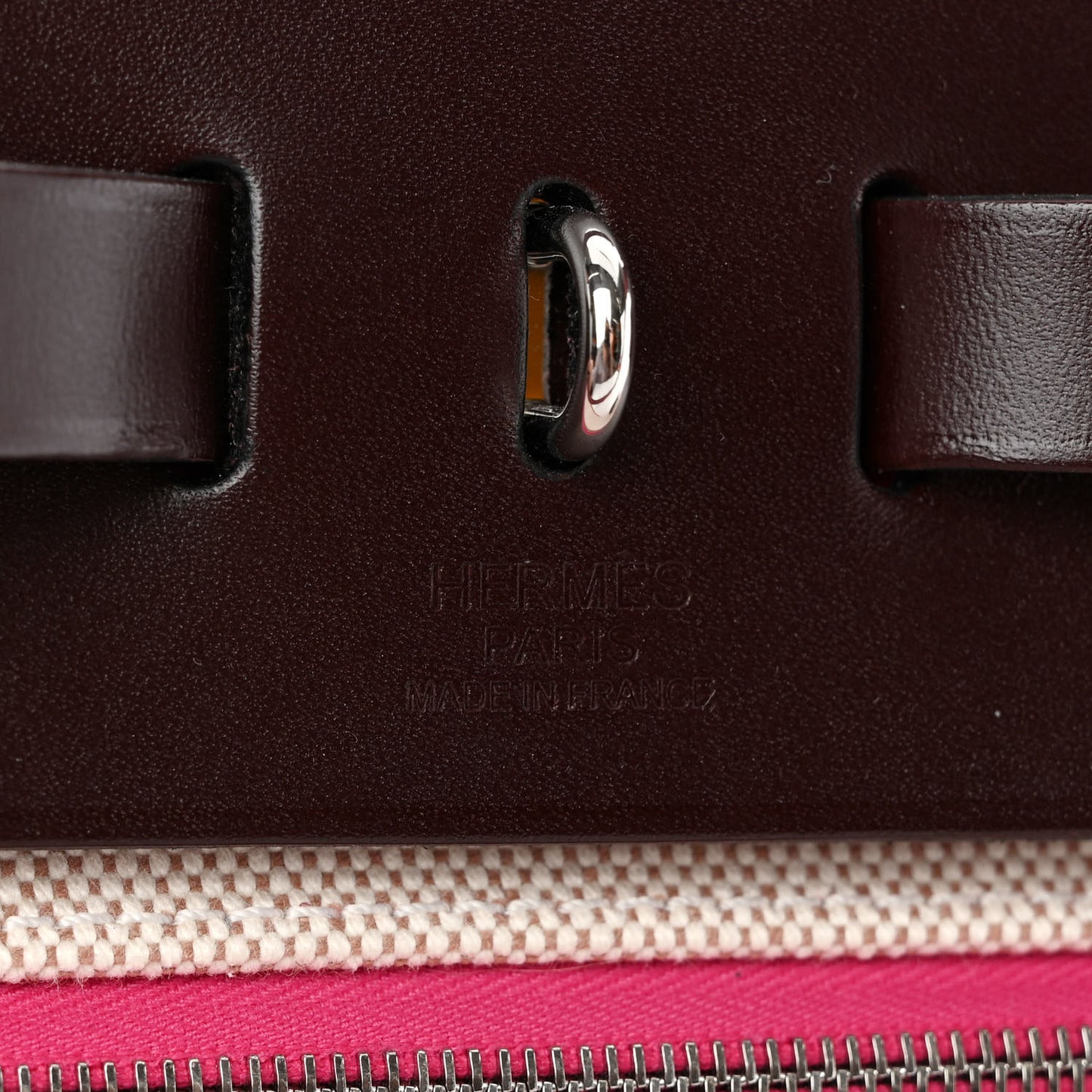 Toile H Berline Vache Hunter Herbag Zip 31 PM Rouge Sellier Rose Shocking