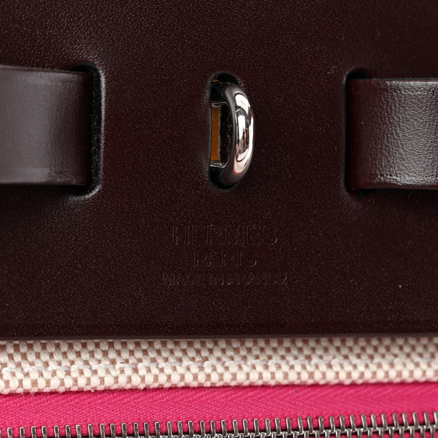 Hermes Toile H Berline Vache Hunter Herbag Zip 31 PM Rouge Sellier Rose Shocking 7 of 11