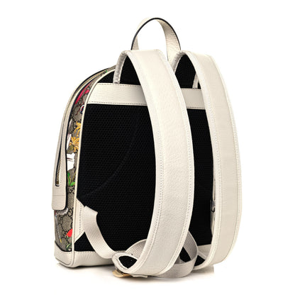 Gucci GG Supreme Monogram Flora Web Small Ophidia Day Backpack White 3 of 15