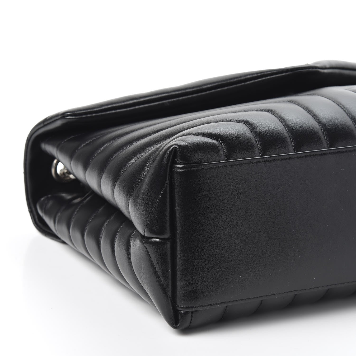 Saint Laurent Calfskin Y Quilted Monogram Medium Loulou Chain Satchel Black 5 of 9