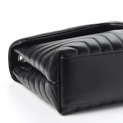 Saint Laurent Calfskin Y Quilted Monogram Medium Loulou Chain Satchel Black 5 of 9