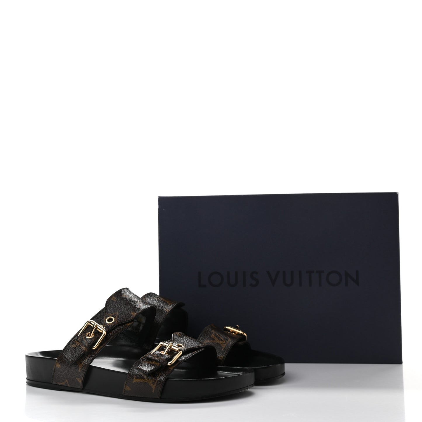 Monogram Bom Dia Mule Sandals 39 Black