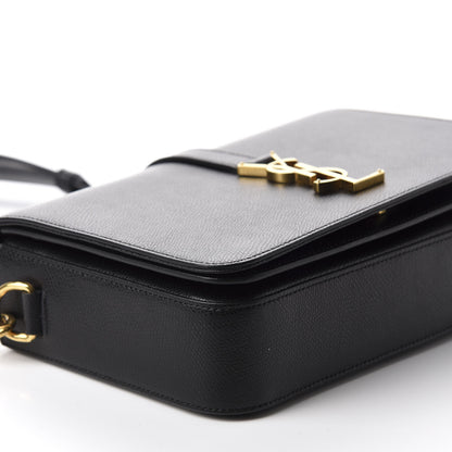 Saint Laurent Textured Calfskin Medium Classic Monogram Universite Bag Black 6 of 12