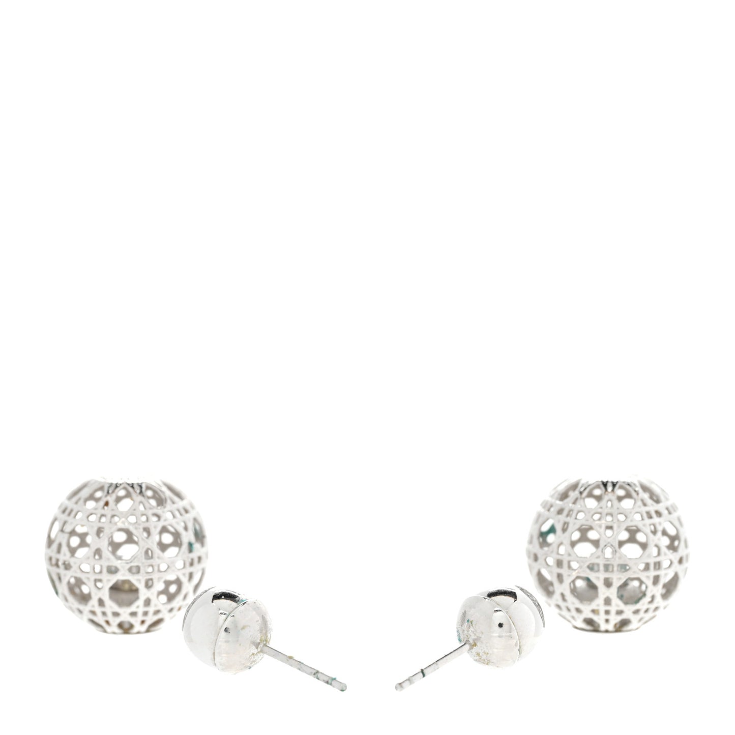 Cannage Mise En Dior Tribal Earrings Silver