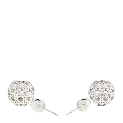 Christian Dior Cannage Mise En Dior Tribal Earrings Silver 3 of 6