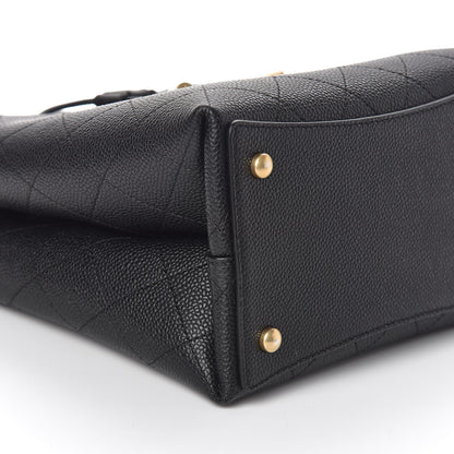 Chanel Grained Calfskin Stitched Small Drawstring Bag Black 8 of 10